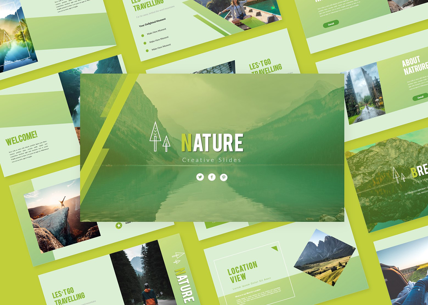 Nature Creative Slide PowerPoint template