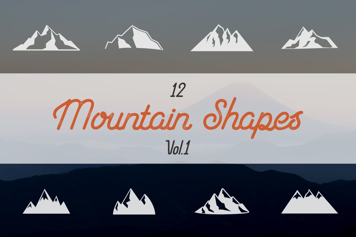 Mountain Shapes Collection Vol1 - Vector Image