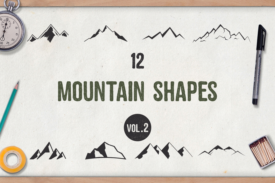 Mountain Shapes SVG Bundle Vol2 - Vector Image
