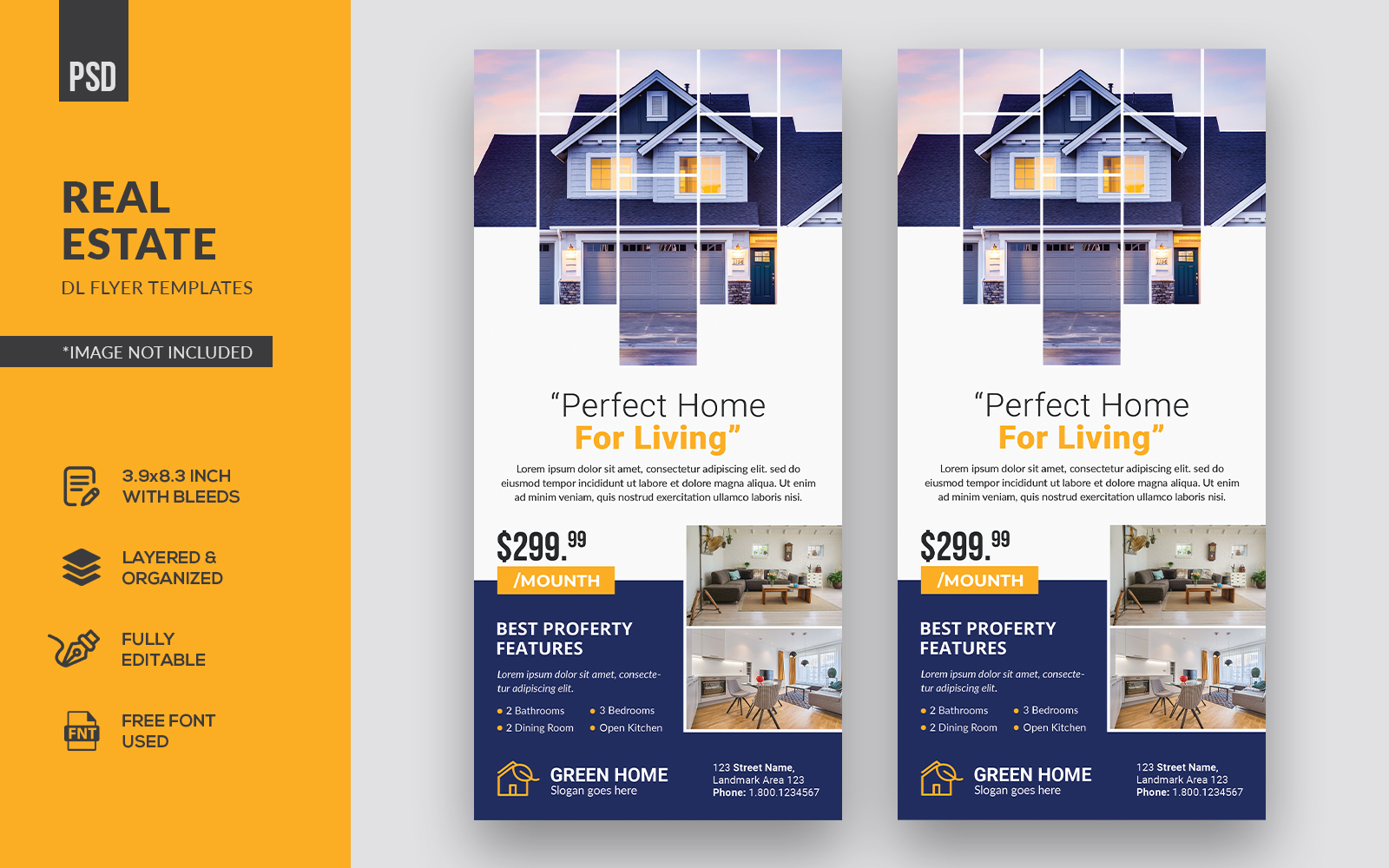 Creative Real Estate DL Flyers - Corporate Identity Template