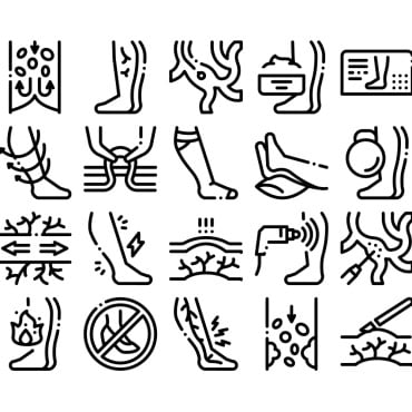 Veins Disease Icon Sets 157810