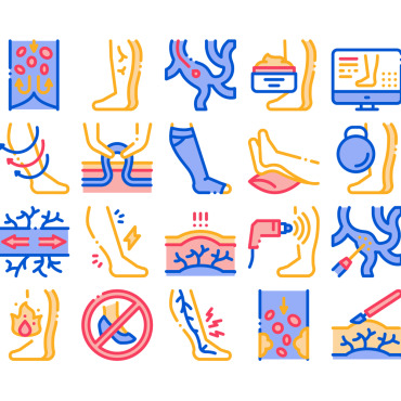 Veins Disease Icon Sets 157817