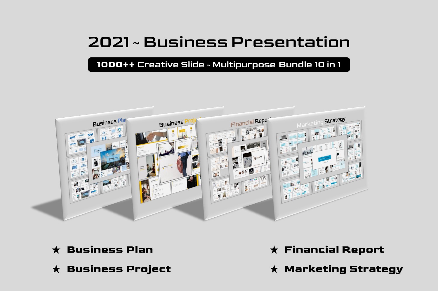 Business Bundle 10 in 1 PowerPoint template