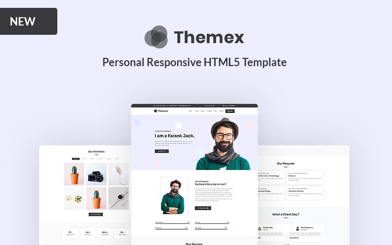 Themex - Personal Responsive Landing Page Template