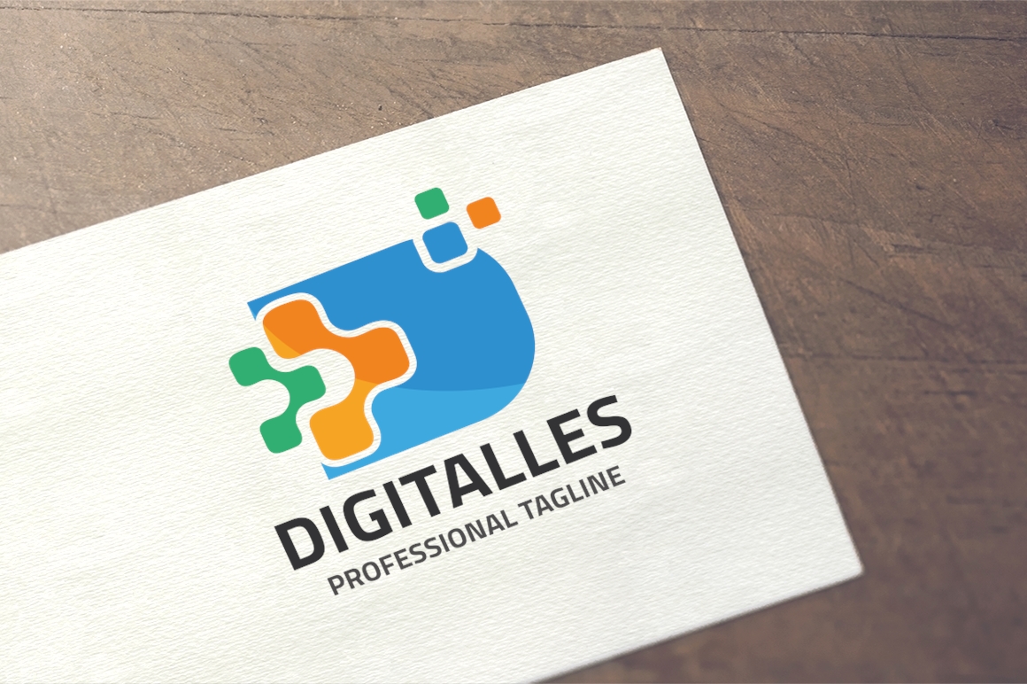 Letter D - Digitalles Logo Template