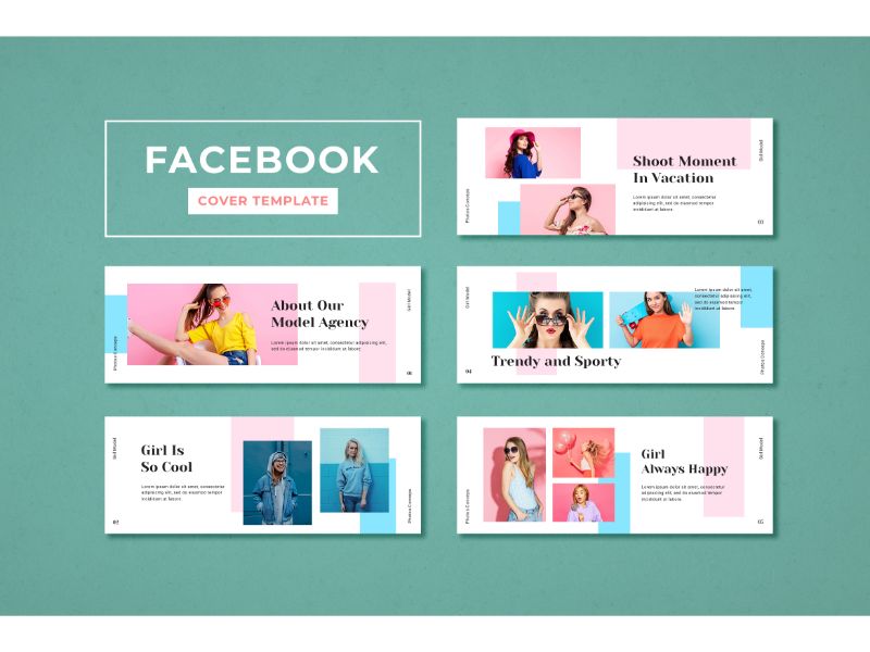 Facebook Cover Model Agency Social Media Template