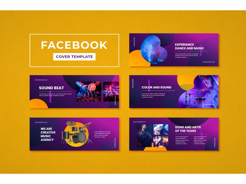 Facebook Cover Sound Beat Social Media Template