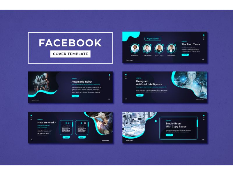 Facebook Cover Modern Technology Social Media Template