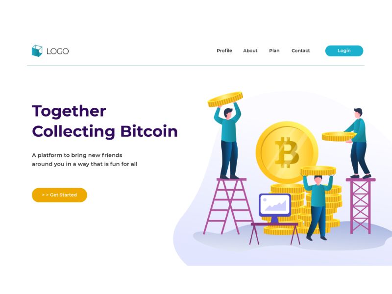 ILP 37 Together Collecting Bitcoin - Illustration