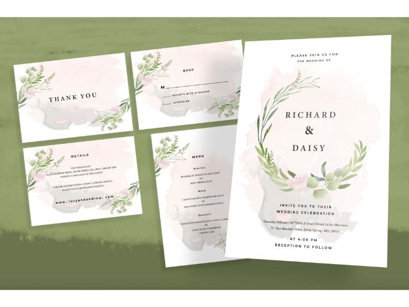 Wedding Invitation 6 White Clay - Corporate Identity Template