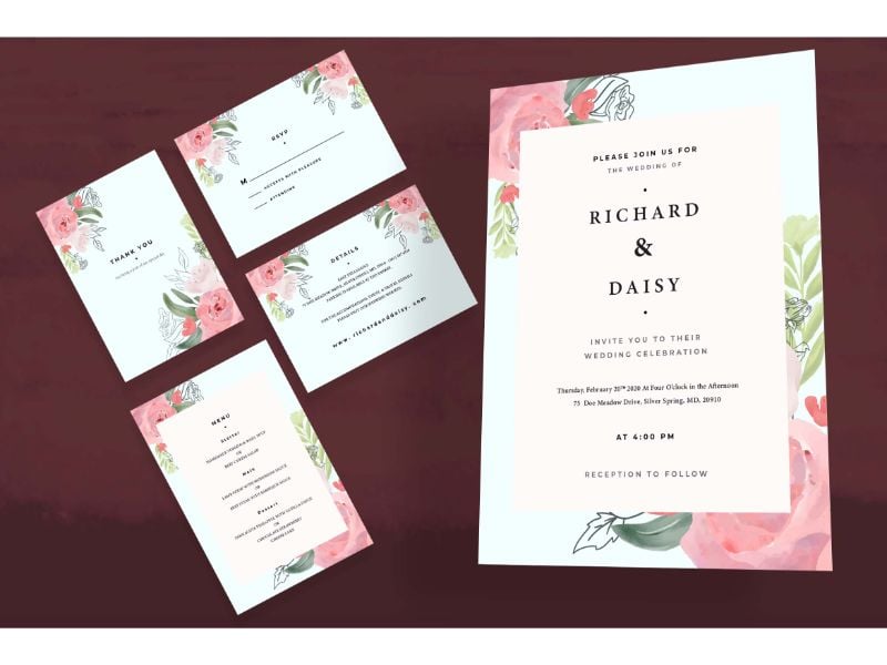 Wedding Invitation 7 Rose Mary - Corporate Identity Template