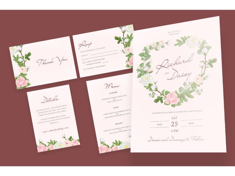 Wedding Invitation 15 Floral Paradise - Corporate Identity Template