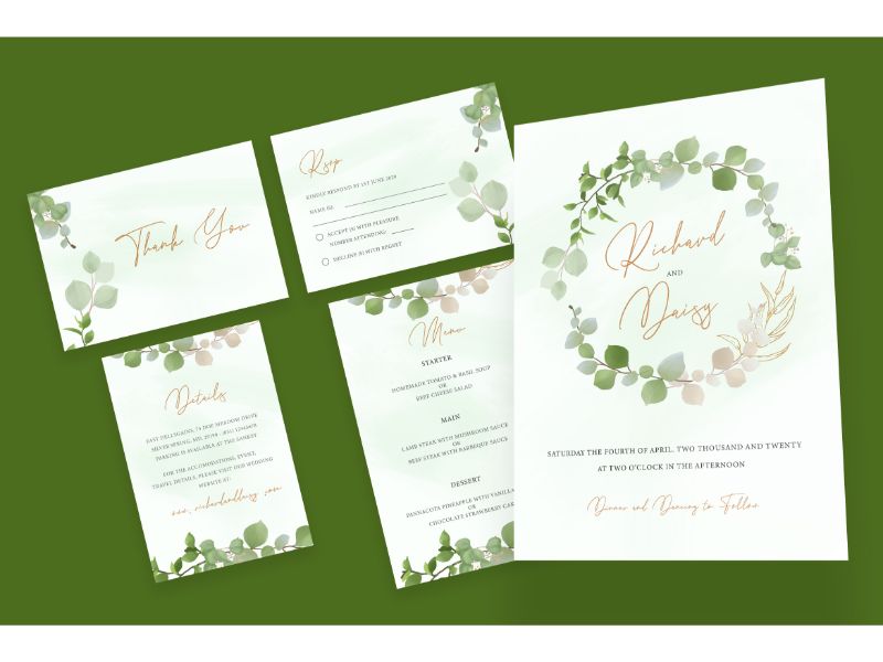 Wedding Invitation 16 White Flower - Corporate Identity Template