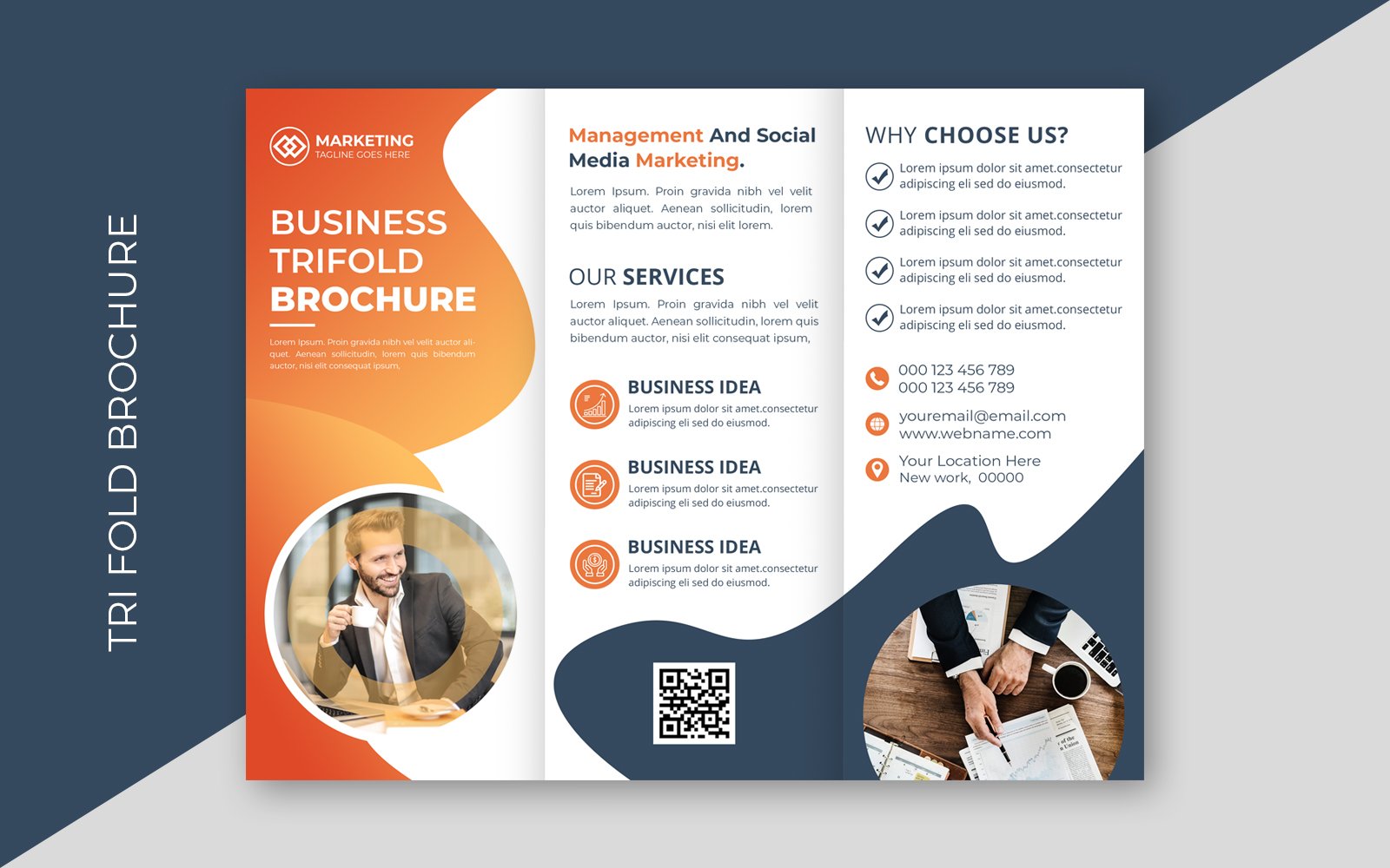 Business Trifold Brochure  Theme - Corporate Identity Template