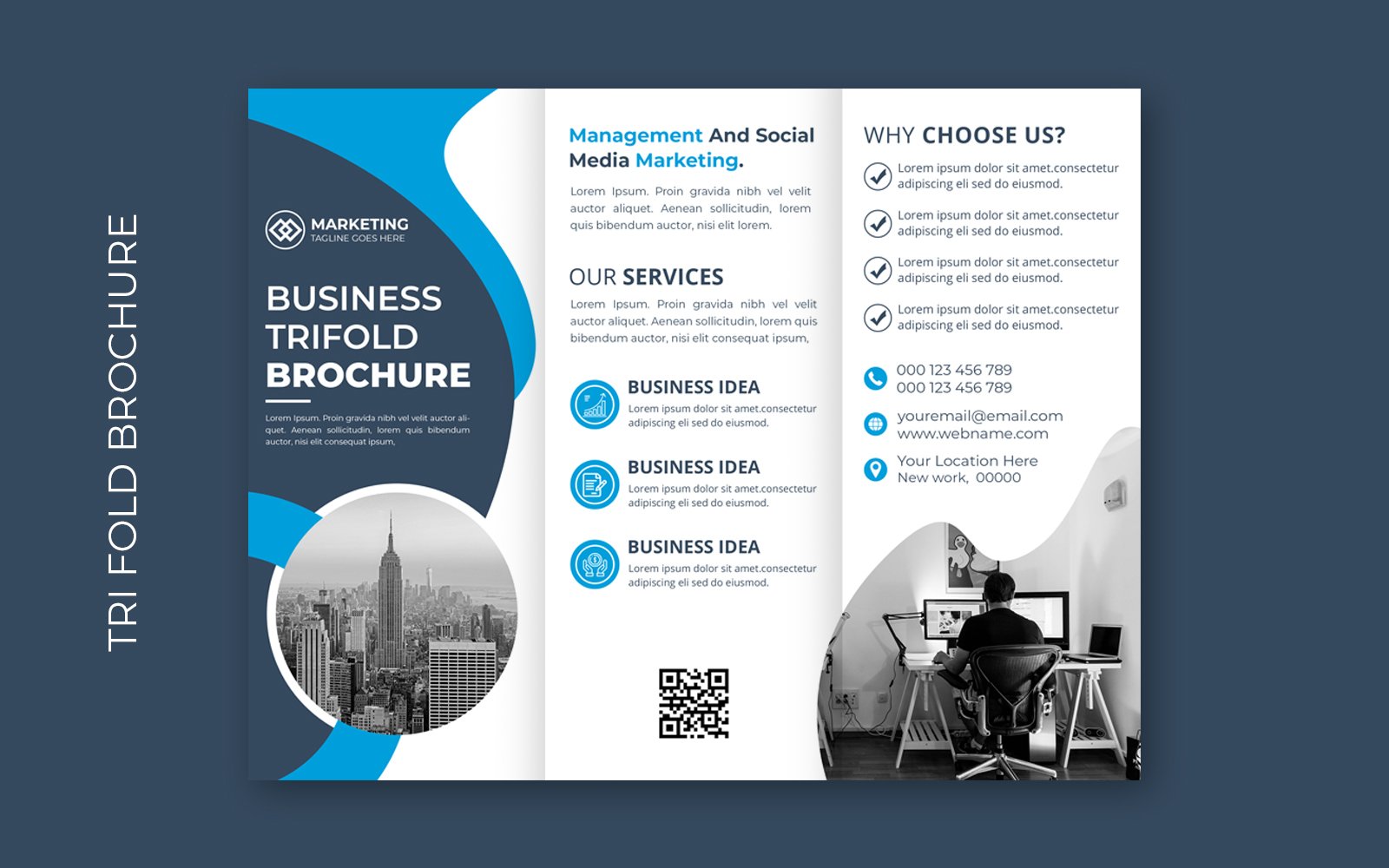 Business Trifold Brochure - Corporate Identity Template