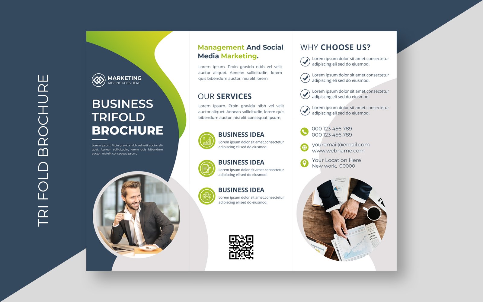 Business Trifold Brochure  Theme - Corporate Identity Template