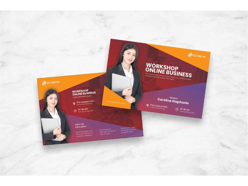 Postcard Workshop Online Business - Corporate Identity Template