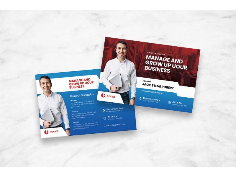 Postcard Manage Business - Corporate Identity Template