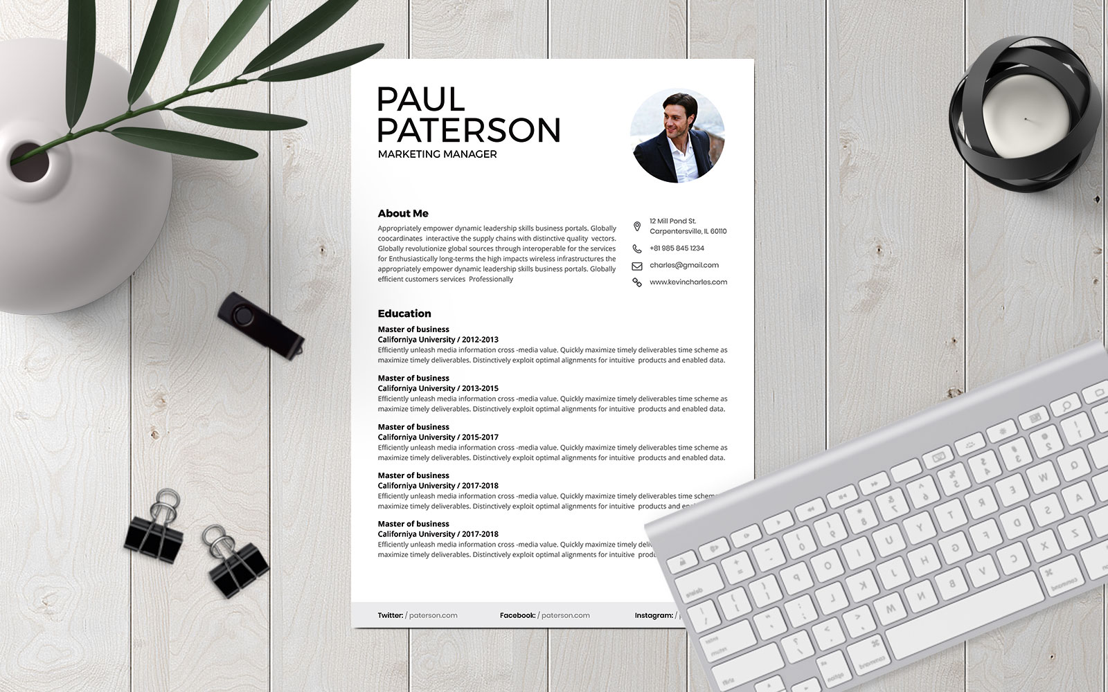 Corporate CV Resume Template