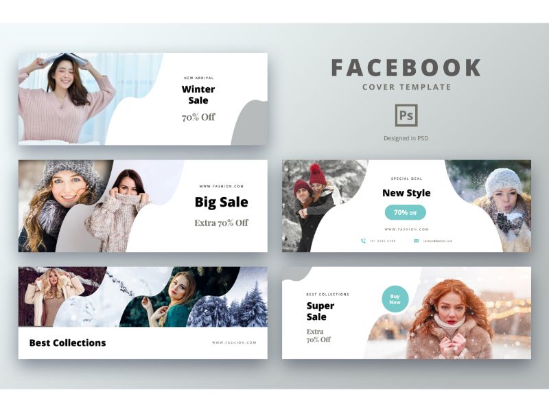 Facebook Cover Winter Sale Social Media Template