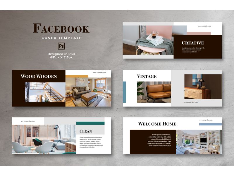 Facebook Cover Wood Wooden Social Media Template