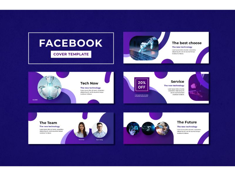 Facebook Cover Tech Now Social Media Template