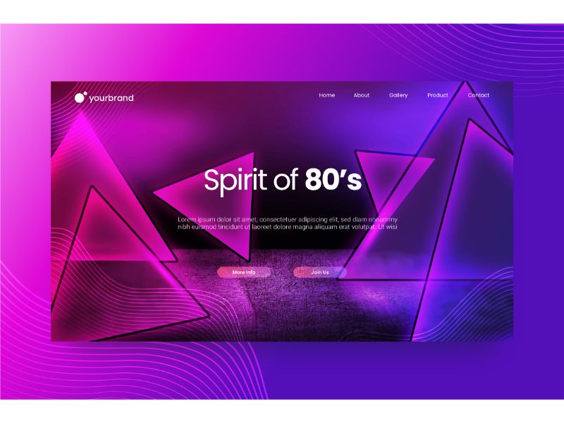 Abstract  Spirit of 80's Background