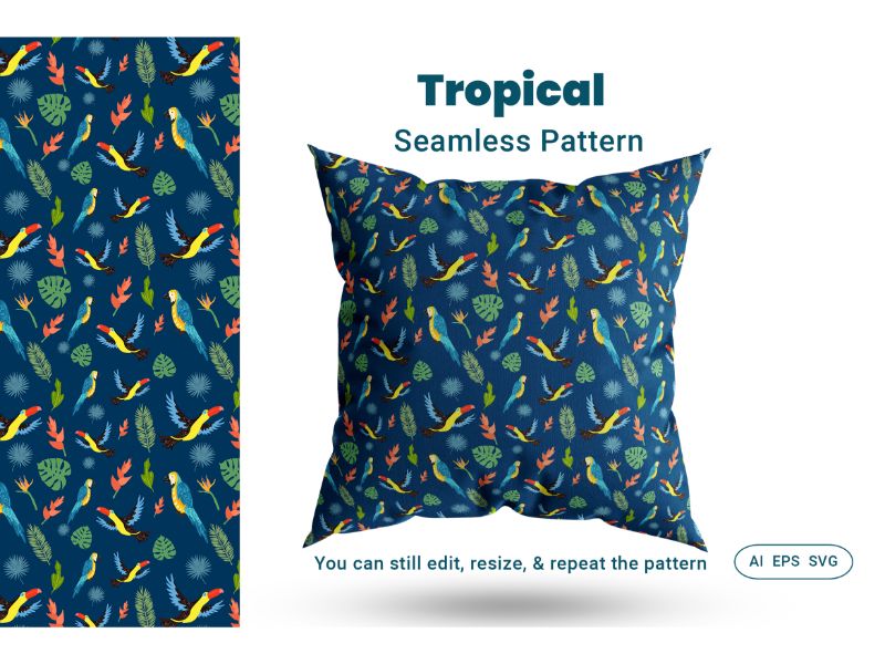 Seamless Pattern Tropical Background