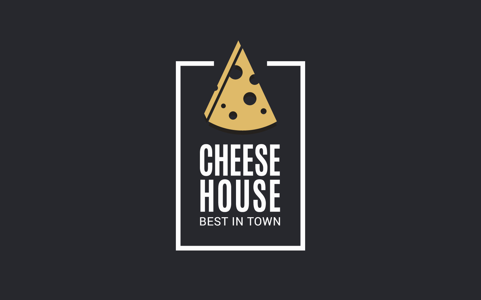 Cheese  with Cheese Slice. Logo Template