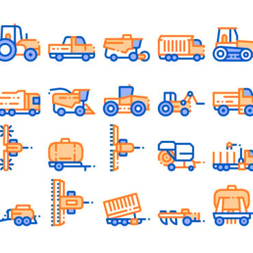 Industrial Harvesting Icon Sets 158949