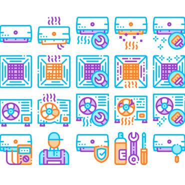 Air Conditioner Icon Sets 158951