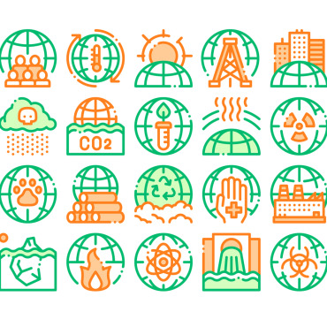 Conservation Green Icon Sets 158953