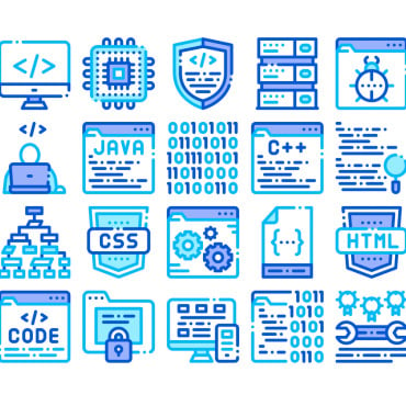 Coding Computer Icon Sets 158956