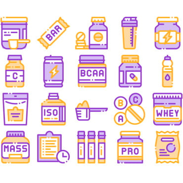 Sport Eating Icon Sets 158957