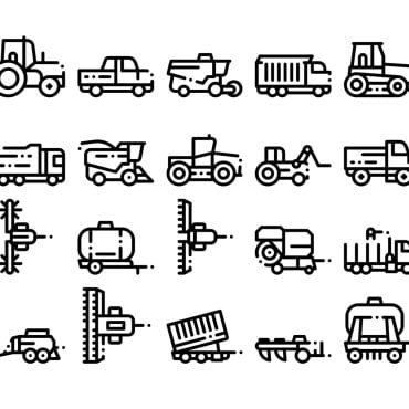 Industrial Harvesting Icon Sets 158961