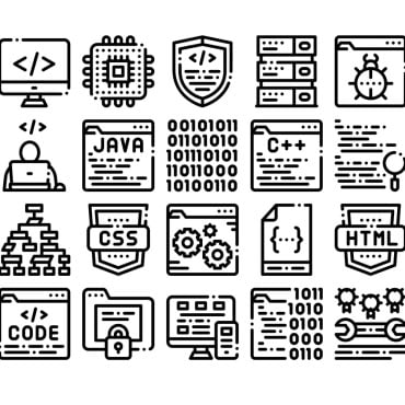 Coding Computer Icon Sets 158968