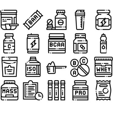 Sport Eating Icon Sets 158969