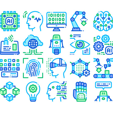 Intelligence Binary Icon Sets 158973