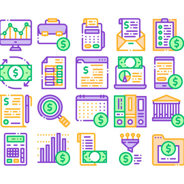 Accounting Collection Icon Sets 159012