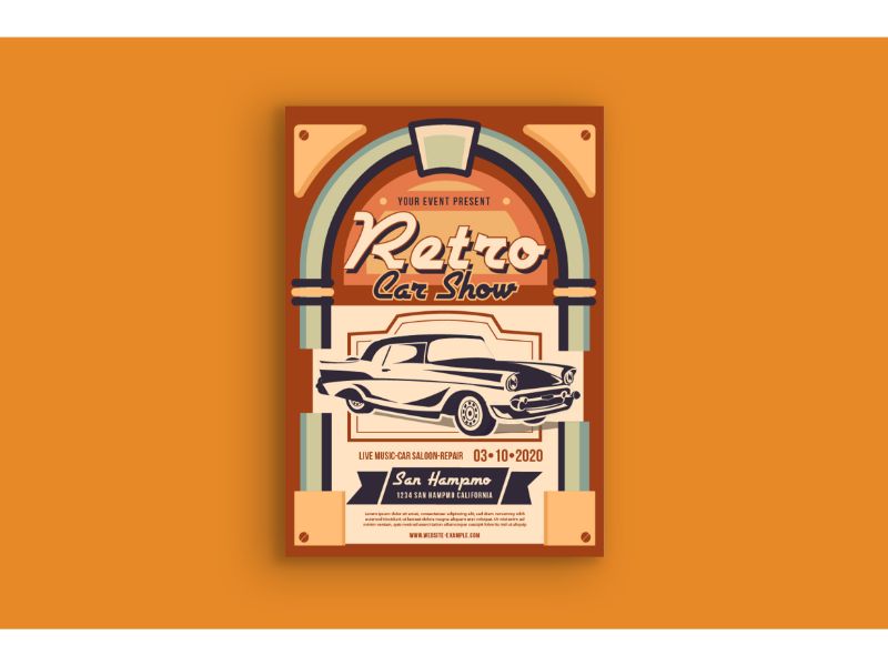 Poster 1 Retro Car Show - Corporate Identity Template