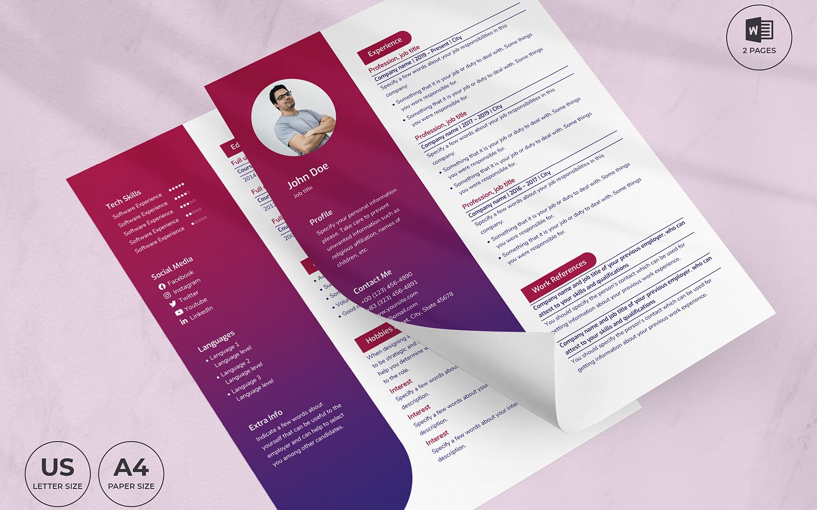 Advertising Manager CV Resume Template
