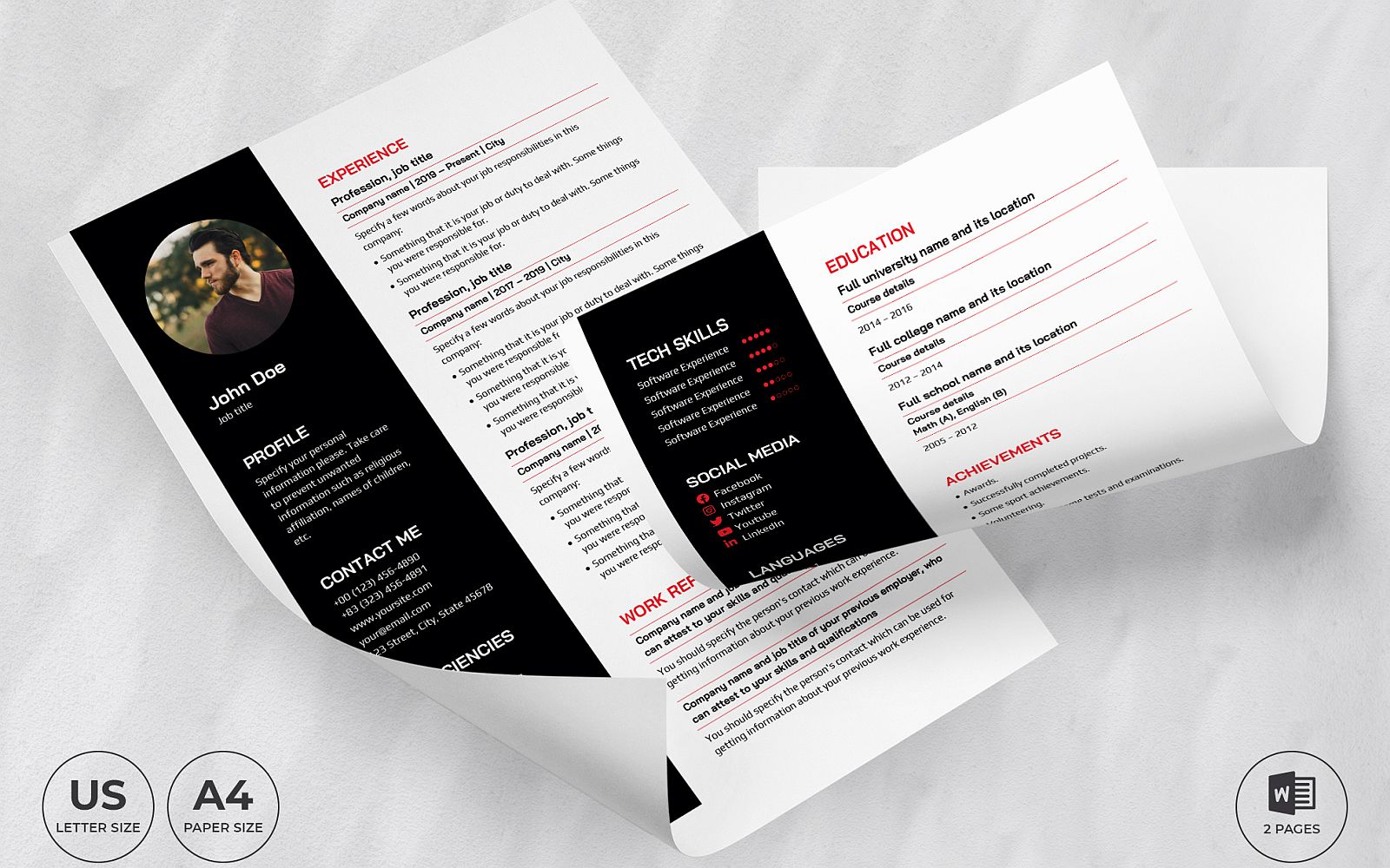 Personal Trainer CV Resume Template
