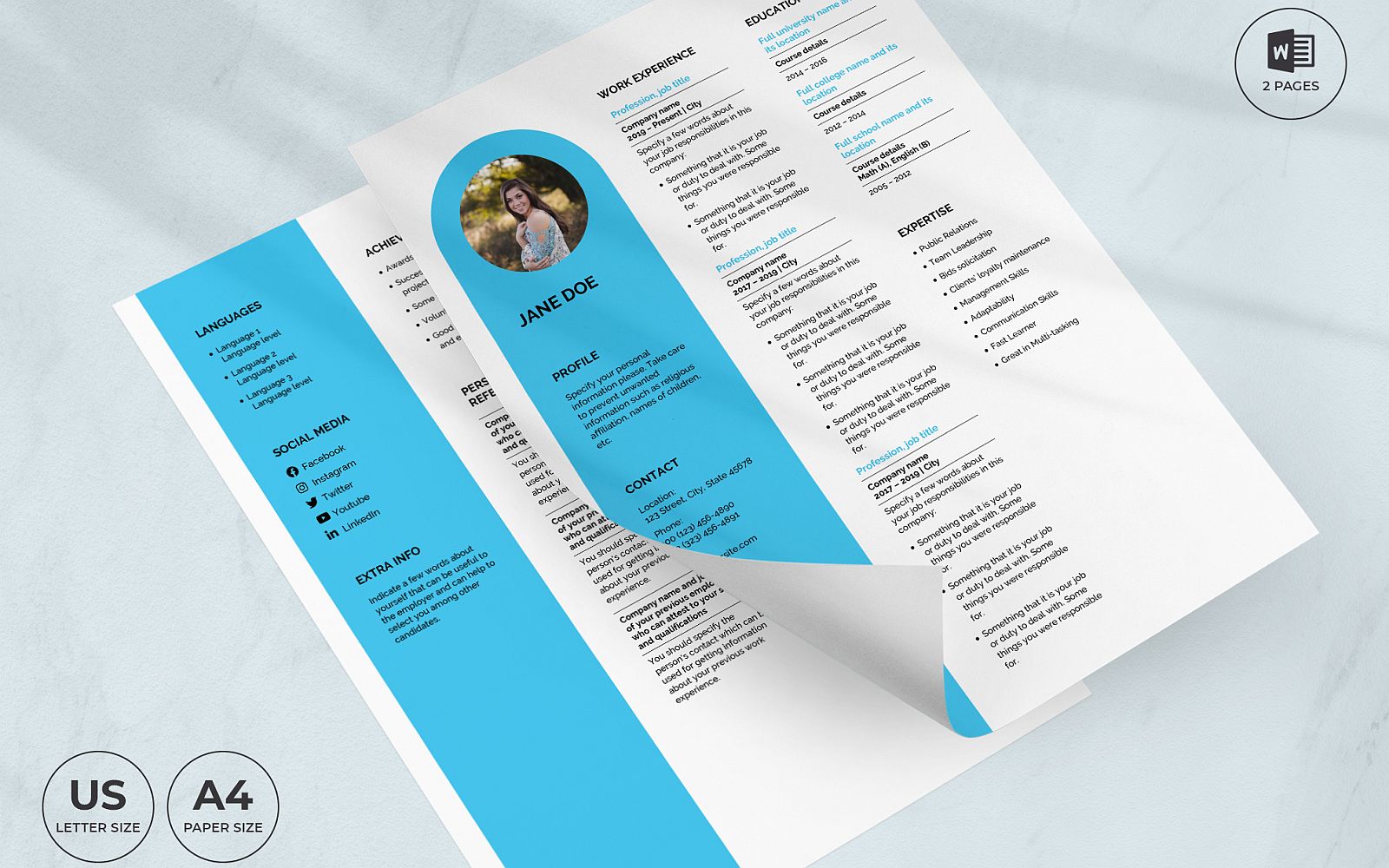 Therapist CV Resume Template