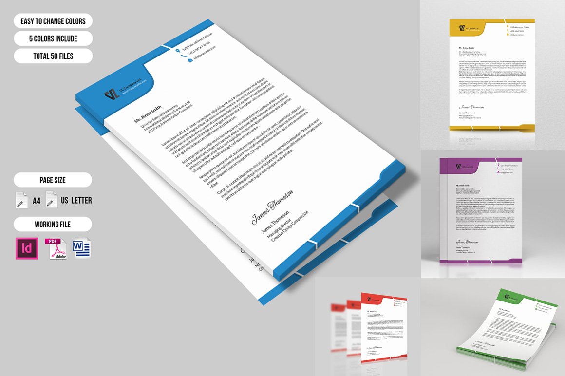 VL Letterhead - Corporate Identity Template