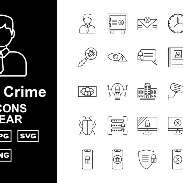 Crime Attack Icon Sets 159453