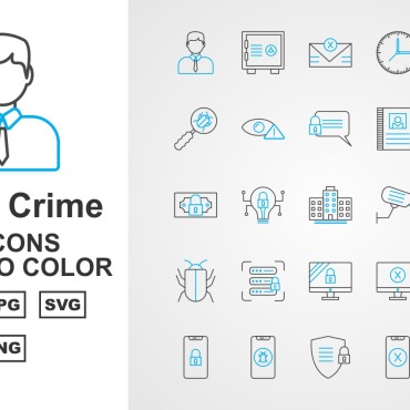 Crime Attack Icon Sets 159455