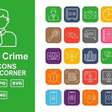 Crime Attack Icon Sets 159459