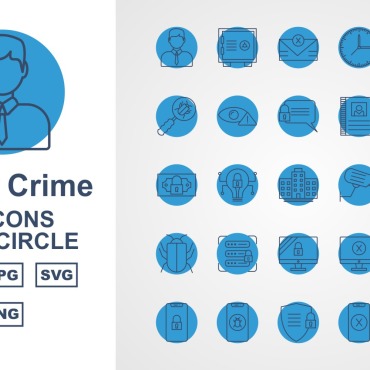 Crime Attack Icon Sets 159460