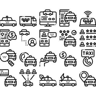 Taxi Collection Icon Sets 159473
