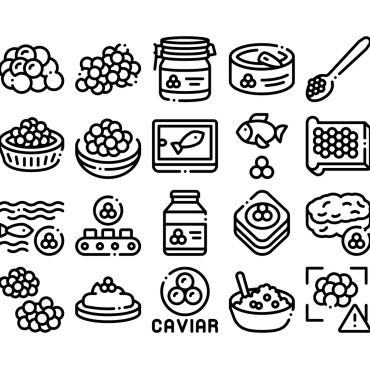 Seafood Product Icon Sets 159565
